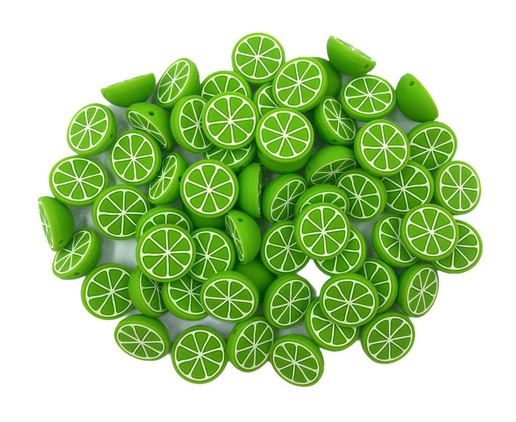 Lime Slice Silicone Beads