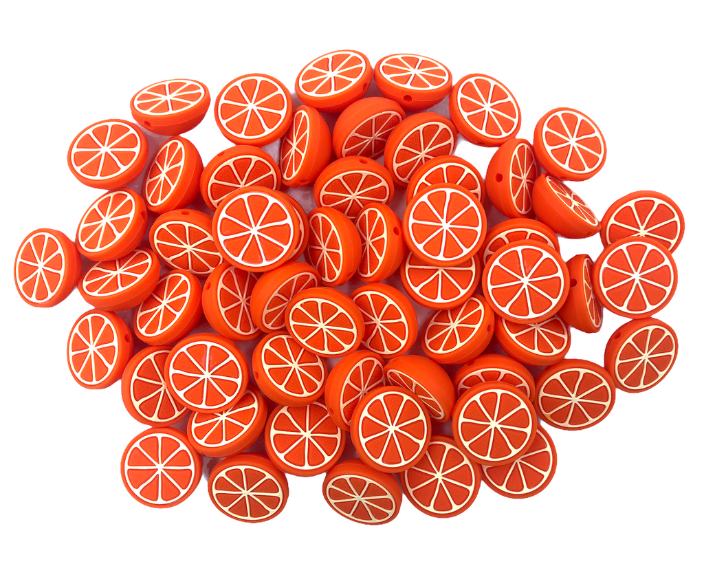 Orange Slice Silicone Beads