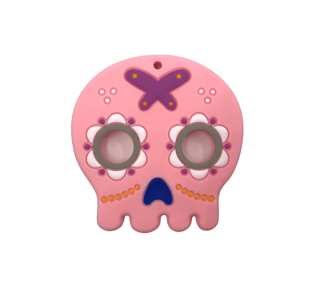 Pink Skull Silicone Teether