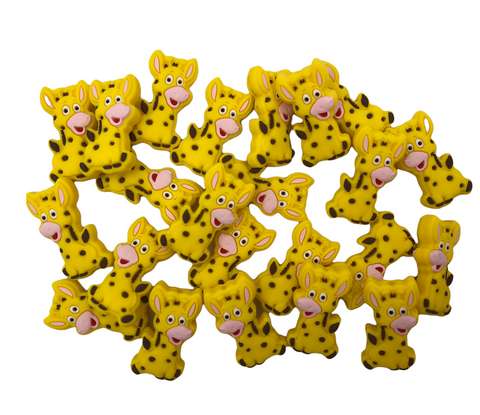 Yellow Giraffe Silicone Beads