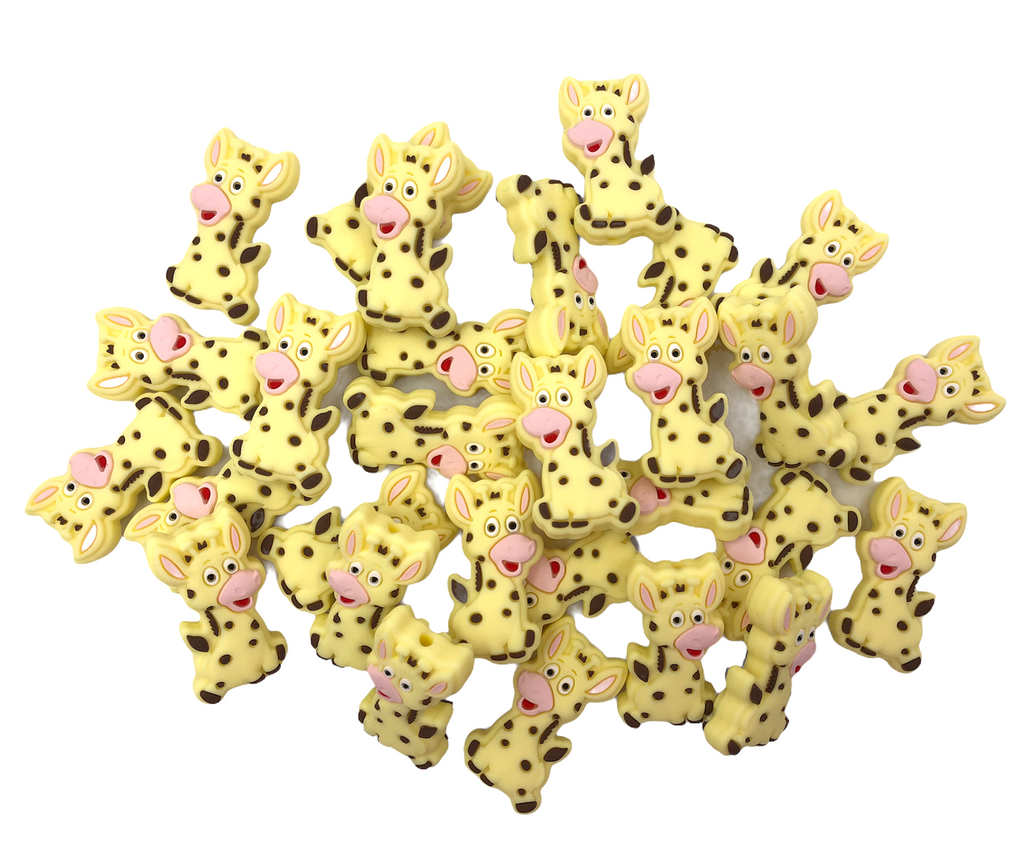 Light Yellow Giraffe Silicone Beads