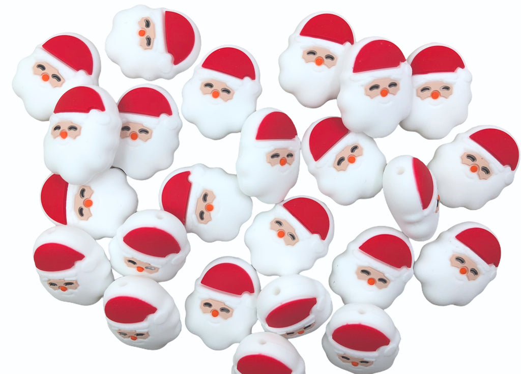 Santa Silicone Beads
