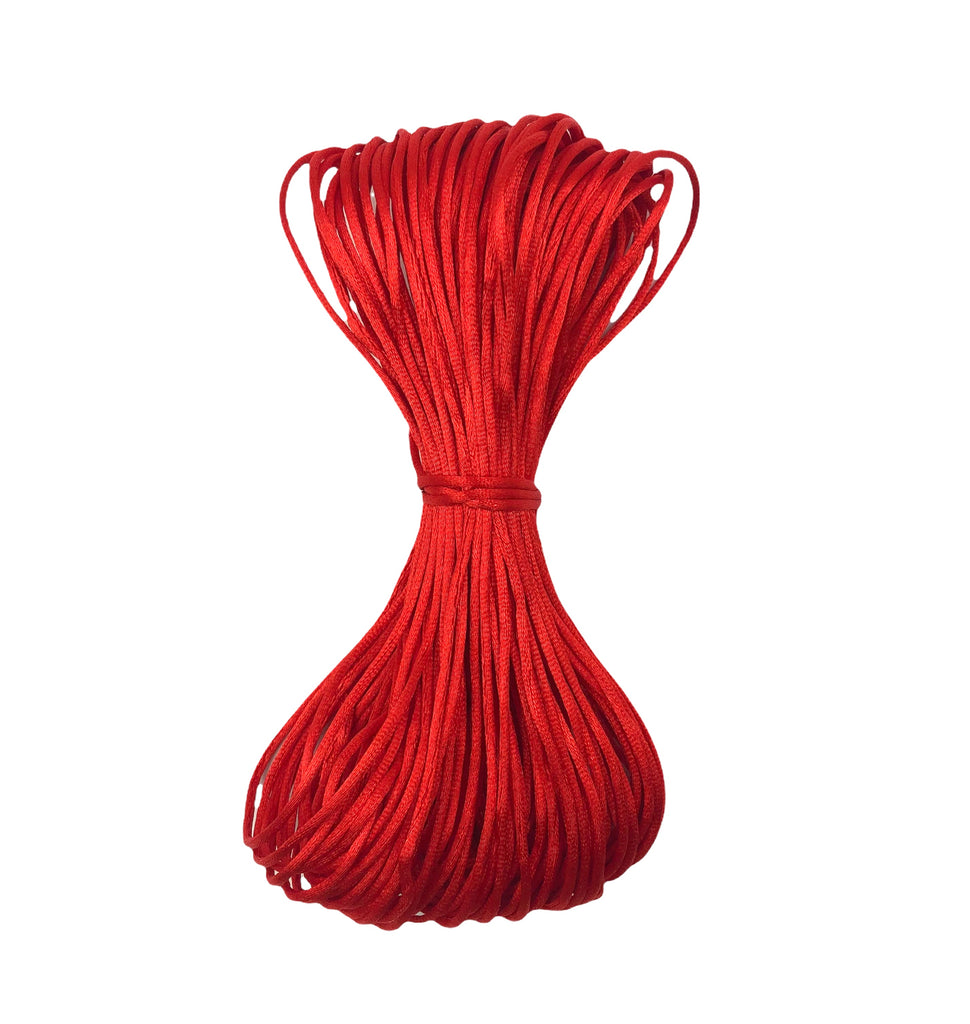 1mm 20 Yard Bundle Red Satin Nylon Cord – USA Silicone Bead Supply