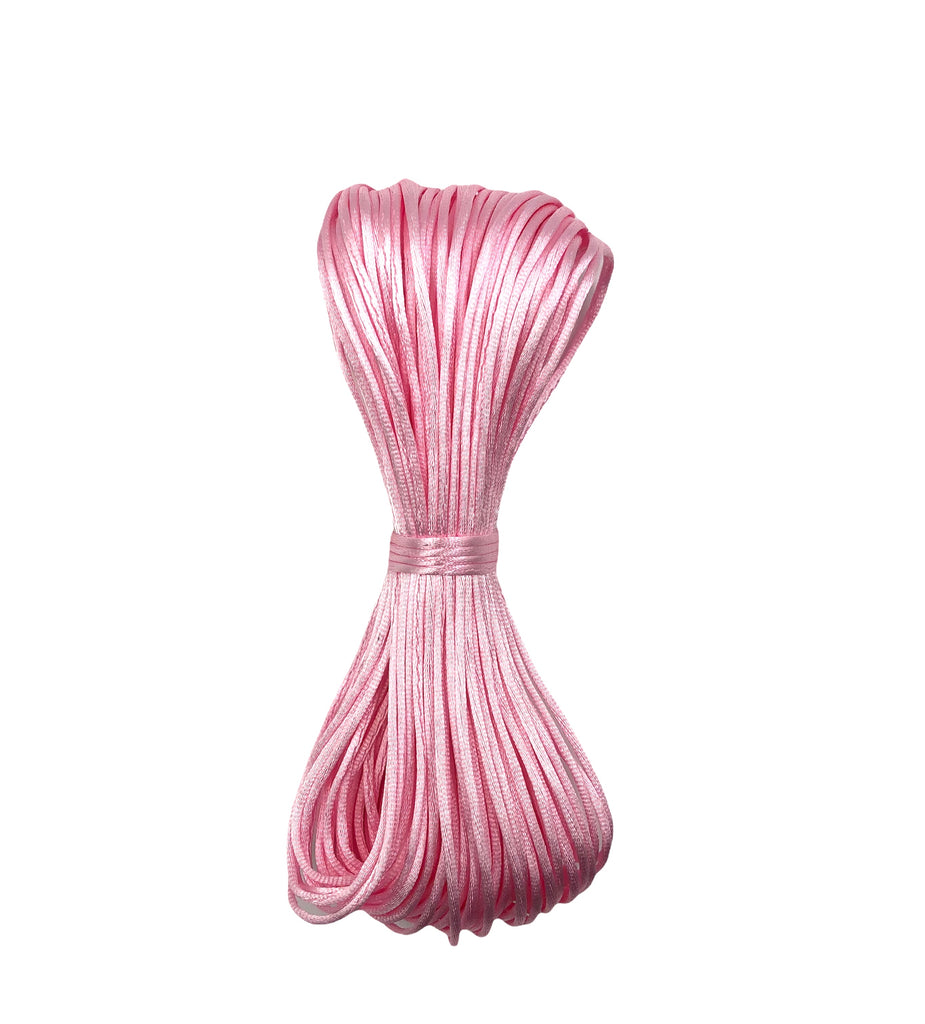 1mm 20 Yard Bundle Pink Satin Nylon Cord