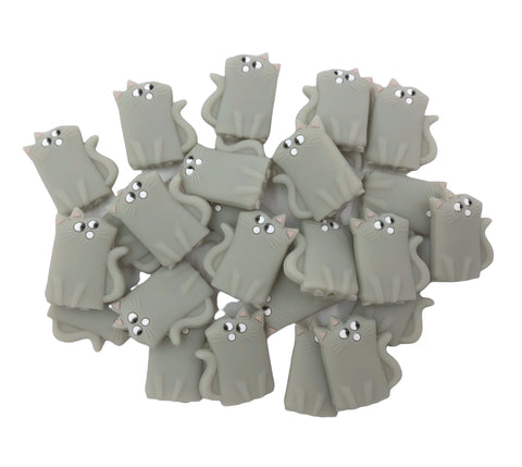 Light Gray Cat Beads