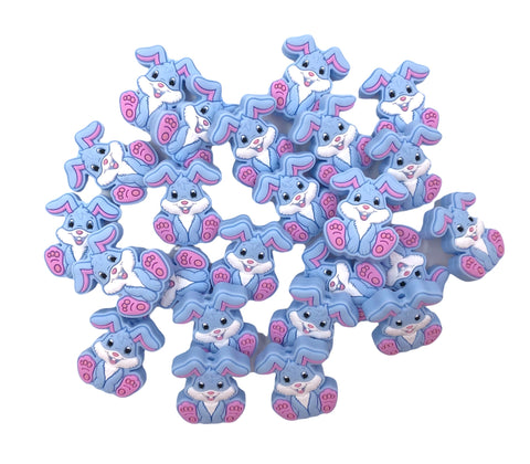 Baby Blue Bunny Silicone Beads