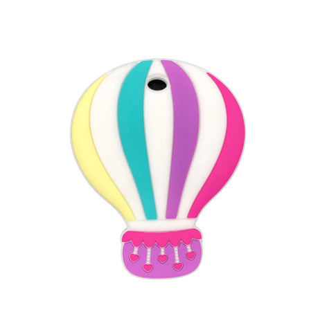 Hot Air Balloon Teether--Hot Pink, Purple, Turquoise & Yellow