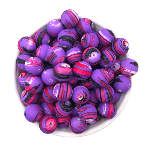 15mm Twilight Silicone Beads