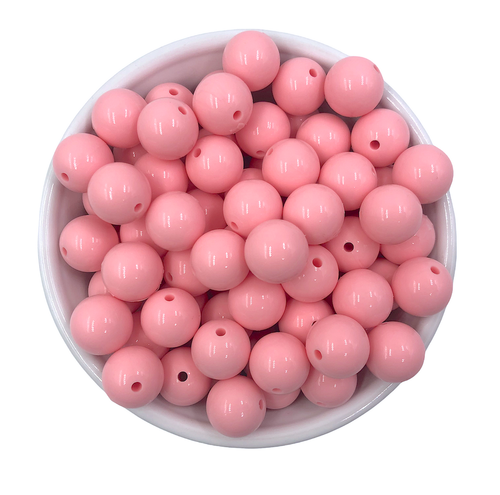 15mm Pink Quartz Gloss Silicone Beads