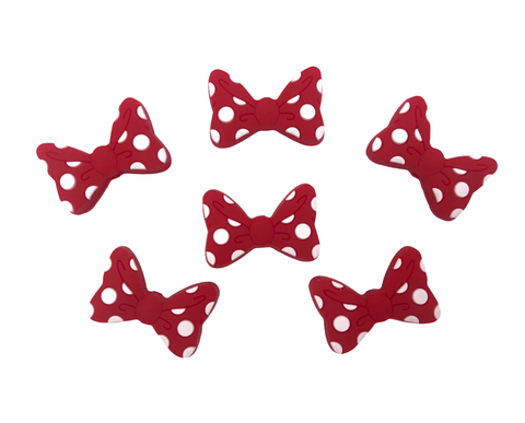 Red Polka Dot Bow Bead