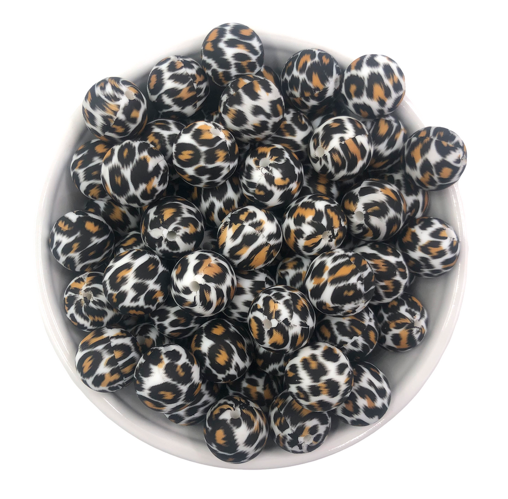 15mm Cheetah Silicone Beads – USA Silicone Bead Supply Princess Bead Supply