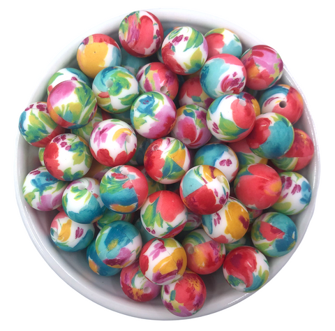 15mm Summer Bloom Flower Silicone Beads