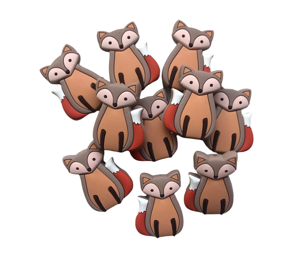 Light Brown Fox Silicone Beads