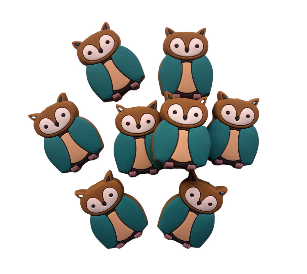Brown Owl Silicone Beads