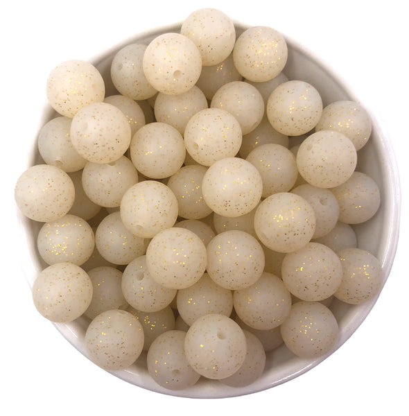 Gold Glitter Silicone Beads USA Silicone Bead Supply Princess Bead Supply