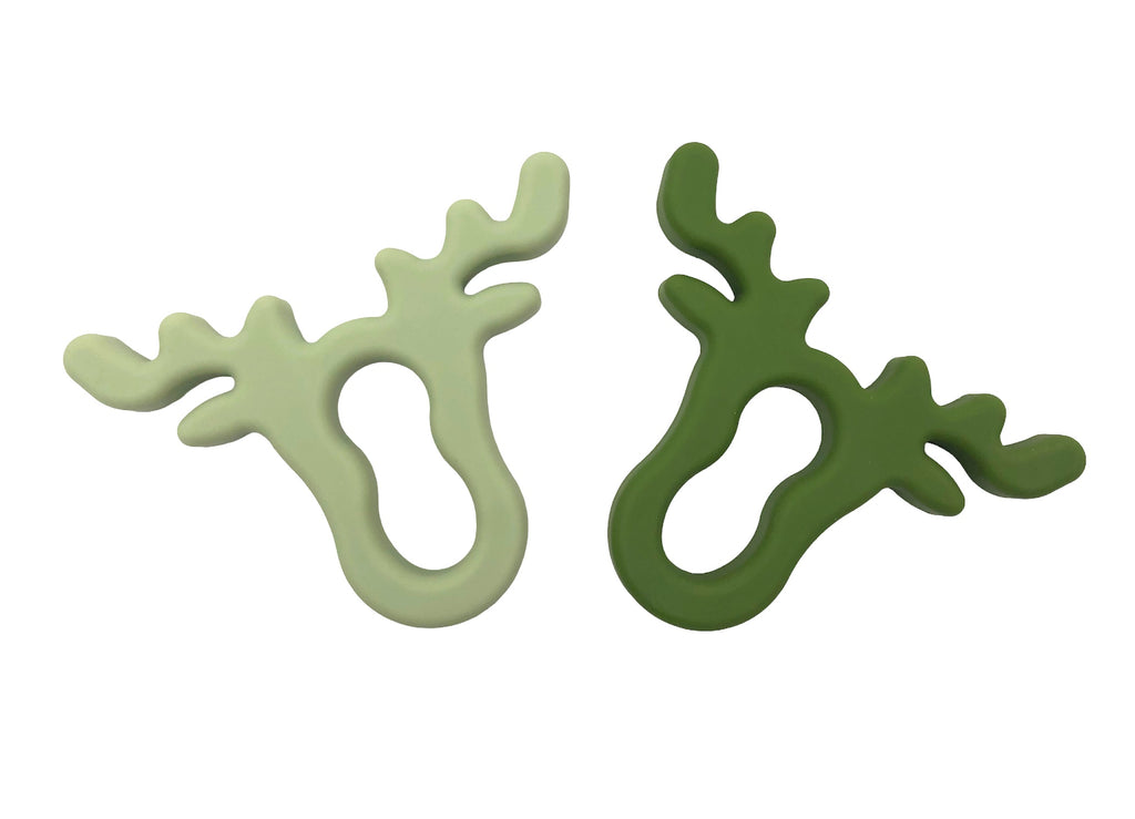 Moose Silicone Teether--Sage & Army