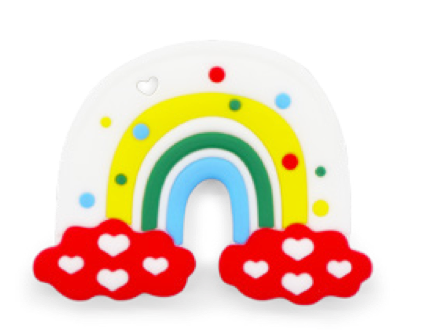 Rainbow and Clouds Silicone Teether