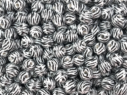 12mm White Tiger Mini Chunky Beads