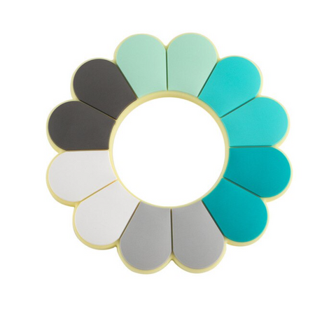 Shades of Mint & Turquoise Flower Silicone Teether