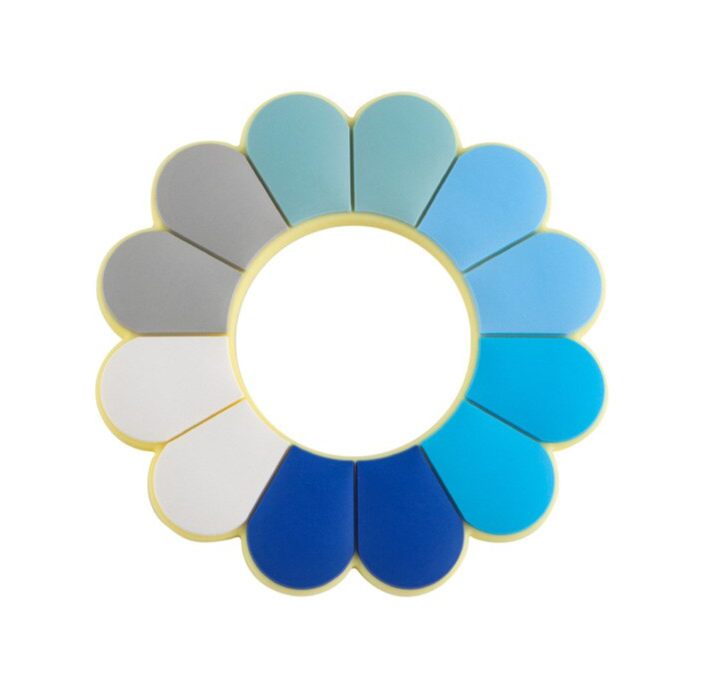 Shades of Blue Flower Silicone Teether