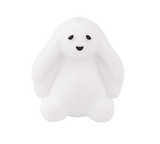 White Floppy-Eared Bunny Silicone Beads