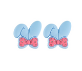 Bunny Ear Silicone Beads--Baby Blue
