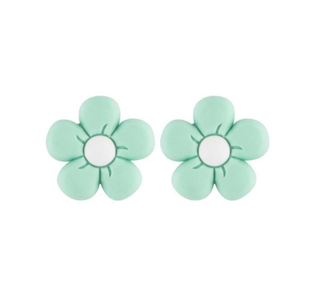 26mm Mint Cosmo Flower Beads