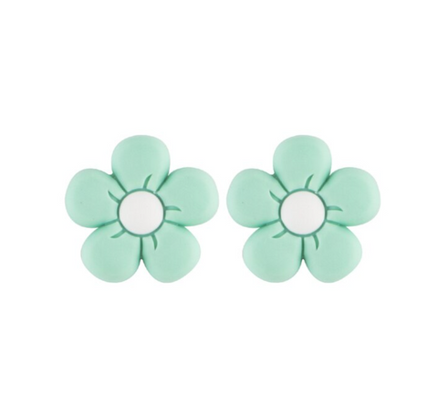 26mm Mint Cosmo Flower Beads