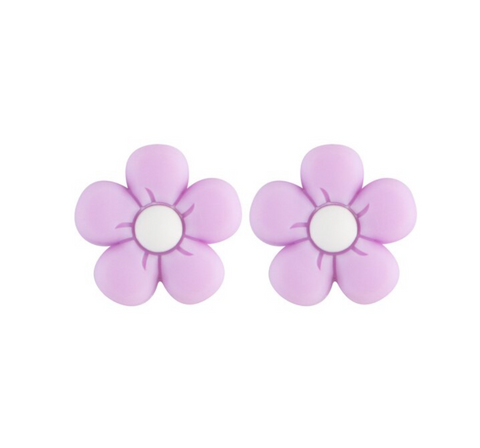 Lavender Purple Mini Silicone Rose Flower Beads – USA Silicone