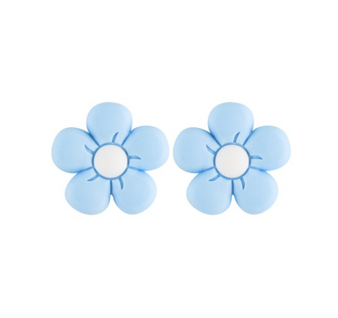 26mm Baby Blue Cosmo Flower Beads