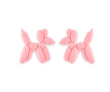 Balloon Dog Silicone Focal Beads--Light Pink