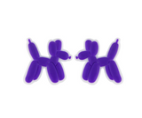 Balloon Dog Silicone Focal Beads--Purple