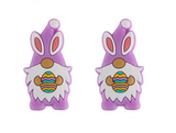 Easter Gnome Silicone Beads--Purple