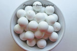 19mm White Silicone Beads