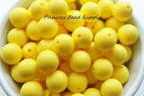 15mm Yellow Silicone Beads
