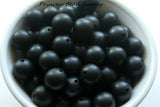 15mm Black Silicone Beads