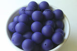 19mm Navy Blue Silicone Beads