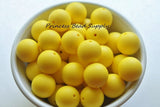 19mm Yellow Silicone Beads