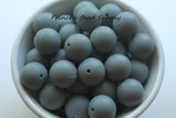19mm Gray Silicone Beads