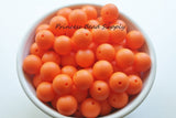 15mm Orange Silicone Beads