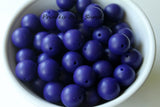 15mm Navy Blue Silicone Beads