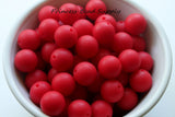 15mm Red Silicone Beads