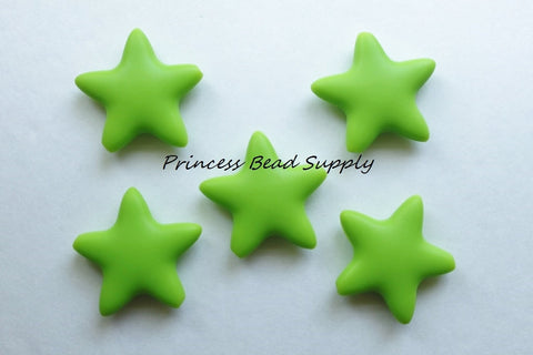 Green Star Silicone Beads