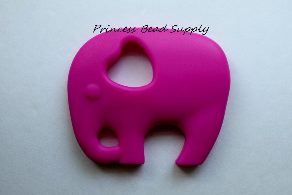 Elephant Teether--Hot Pink