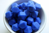 Royal Blue Hexagon Silicone Beads