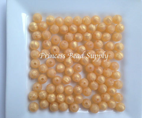 9mm Metallic Gold Silicone Beads